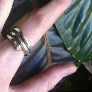 Twisted Silver Wrap Ring